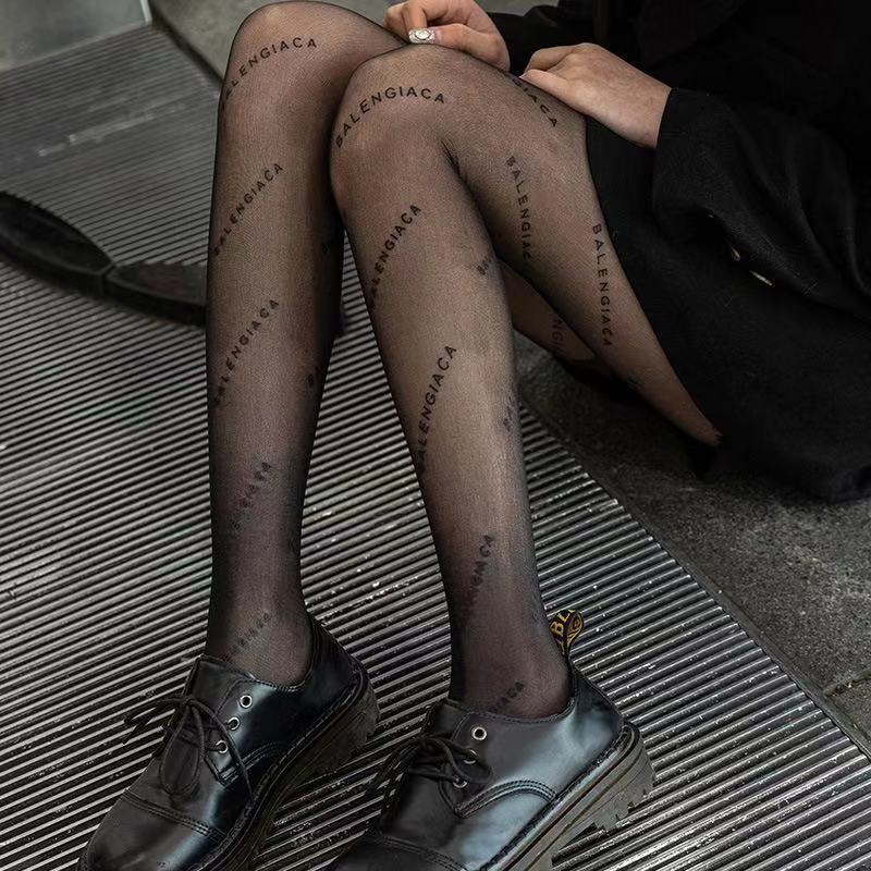 Weishang Same Style Black Silk Stockings Women's Ultra-Thin Cut Pantyhose Anti-Hook Silk Screen