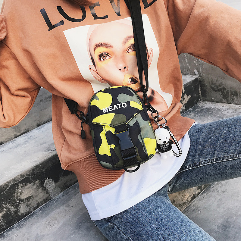 Small Bag for Women 2019 New Camouflage Small round Bag Ins Super Popular Casual All-Match Fashionab