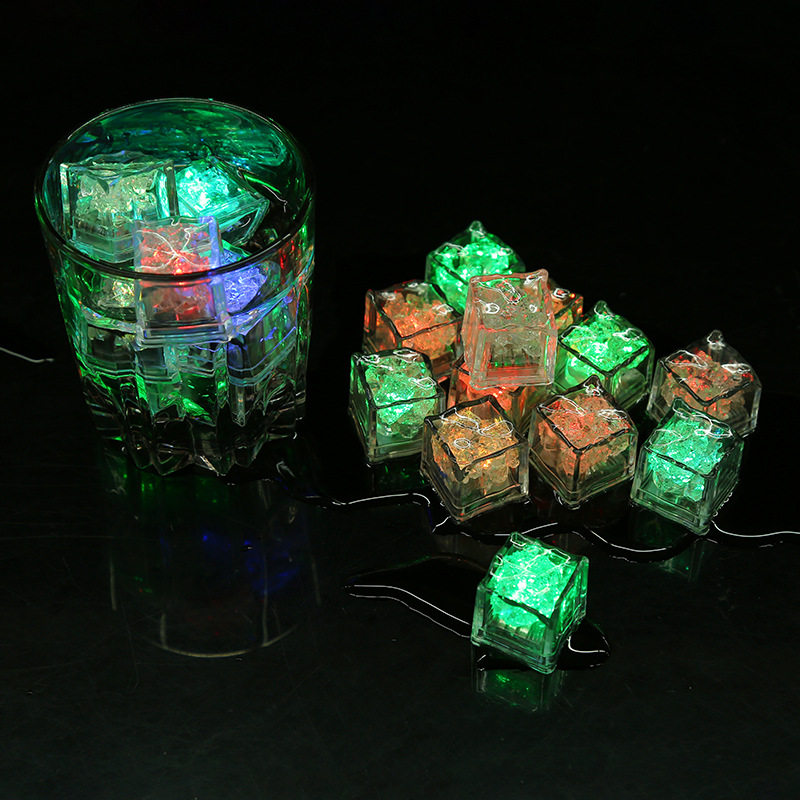Bar KTV Luminous Ice Bright Led Colorful Water Sensing Luminous Toy Decoration Factory Supply