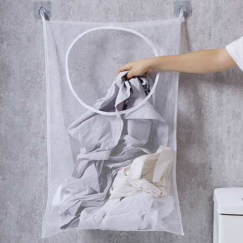 bathroom multi-functional clothes storage mesh bag wall-mounted clothes changing storage bag socks underwear hanging bag laundry basket