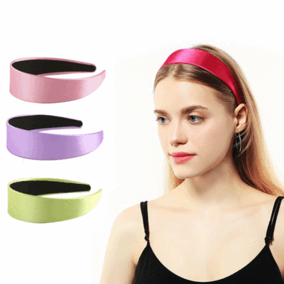 Simple Hairband Women's Face Wash Wide-Edged Headband Solid Color Hairpin Sweet Hair Fixer Korean Style Head Grottoes Women's All-Match Hair Accessories