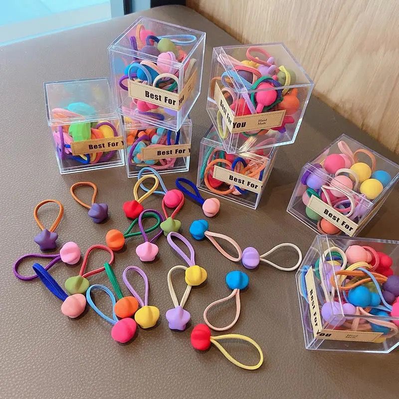 Korean Style Children's Rubber Band Set Small Cute Baby Cartoon Tie-up Hair Head Rope Does Not