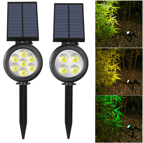 Solar Lawn Lamp LED Projection Lamp Outdoor Garden Garden Courtyard Ground Plugged Light Landscape RGB Decorative Projection Lamp