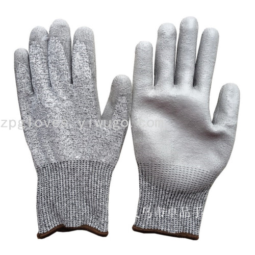 Factory Direct Hppe Anti-Cutting Pu Gloves Industrial Protective Gloves Kitchen Garden Gloves 
