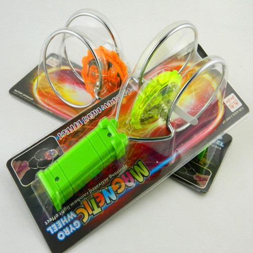 Manufacturer magic Track Magnet Yo-Yo Gyro with Rotating Track Car Colorful Luminous Children‘s Toys Wholesale 