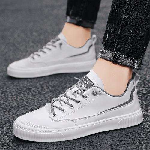 Summer New Men‘s Sneakers Shoe Personality Lace-up White Shoes Korean Fashion Casual Sports Men‘s Shoes