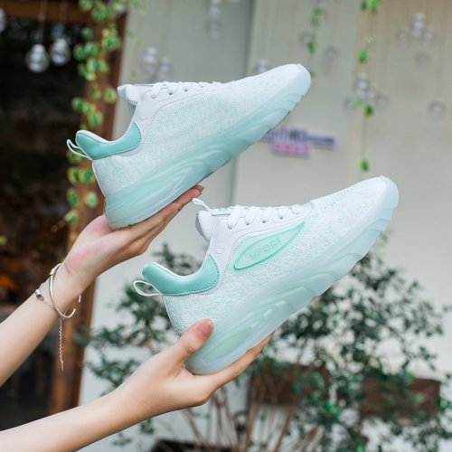 korean style flyknit coconut sneakers summer new lightweight soft bottom mesh breathable lace-up round toe white shoes