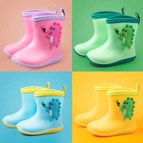 baby rain boots raincoat umbrella set non-slip water shoes kindergarten cartoon children rain boots one-piece delivery