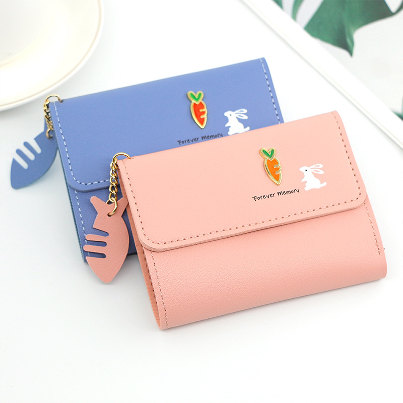 可爱钱包女短款女士小钱包迷你学生小清新三折韩版小手包卡包
