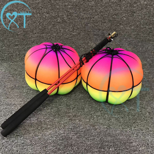 Light-Emitting Rainbow Pumpkin Ball Swing Ball Square Middle-Aged and Elderly Children‘s Fitness Hand Swing Ball Toy Stall Hot Sale Wholesale 