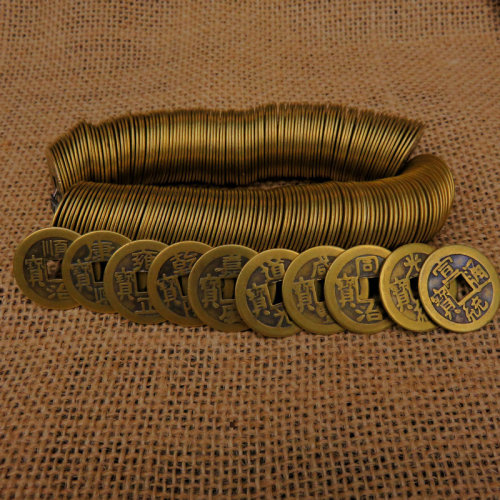 .4cm Real Copper Five Emperors Copper Coins Qianlong Kangxi Shunzhi Copper Coins Antique Coins Real Copper Ten Emperors Copper Coins Loose Money 