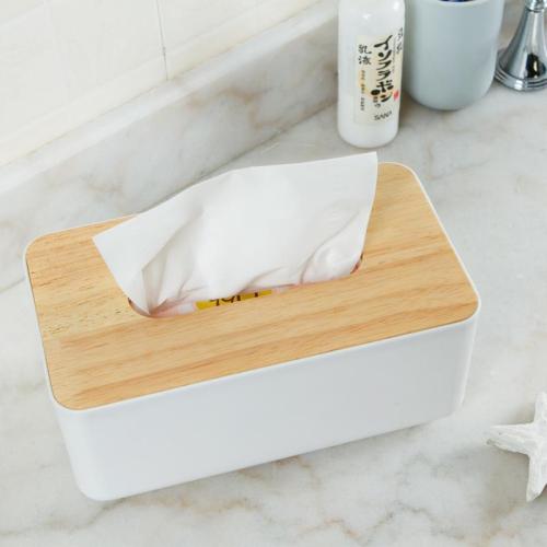 household tissue box creative multifunctional tissue box tissue box bamboo cover customizable logo factory direct sales