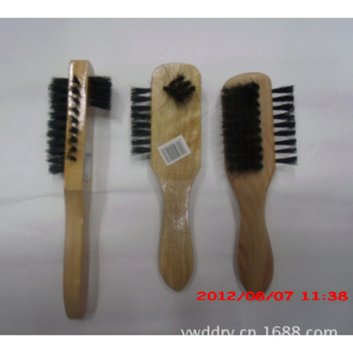 Factory Direct Sales Leather Shoe Brush Shoe Brush Leather Shoes Bristle Brush Leather Shoe Brush Solid Wood 3-Side Leather Shoe Brush