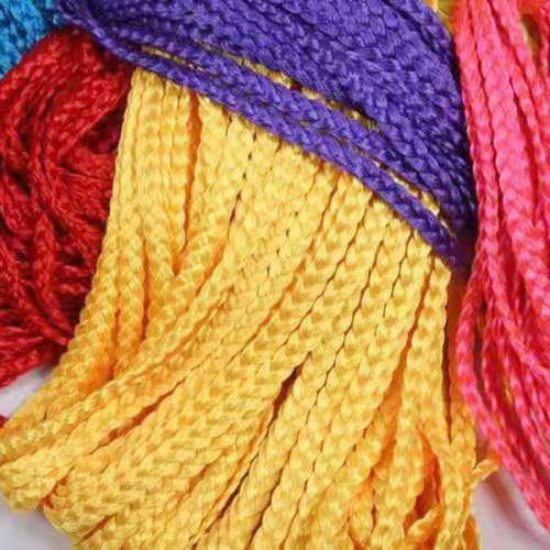 korean thread diy accessories braided rope bracelet belt accessories three-strand braided braid lace ribbon rope wholesale