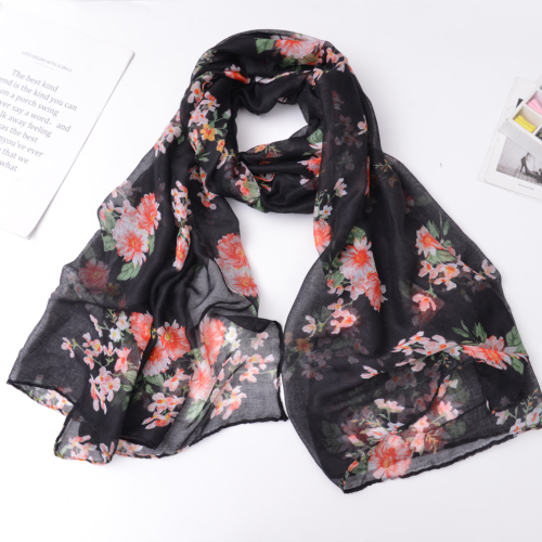 New Voile Cashew Print Spring and Summer Leisure Women Scarf Shawl Bandana Factory Direct Sales in Stock