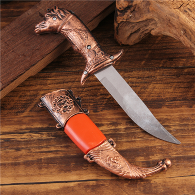 成吉思汗 马头刀 内蒙古特色工艺品草原手把肉刀蒙古刀刀剑未开刃