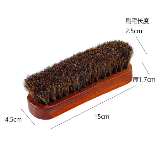 Shoe Brush Horse Hair Brush Wood Custom Shoe Polish with Horse Hair Theaceae Red Shoe Brush