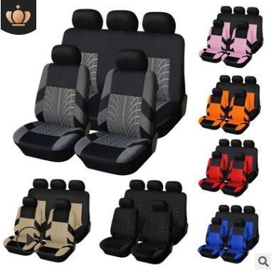 Blue & Black Steering Wheel & Front Seat Cover set for Skoda Fabia All Models