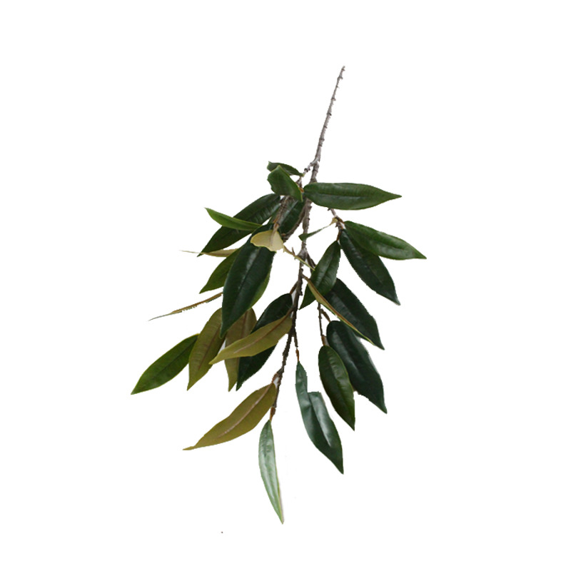 New Arrival Simulation Green Plant Leaf 6 Fork Branch Photography Background Leaf Screen Engineering