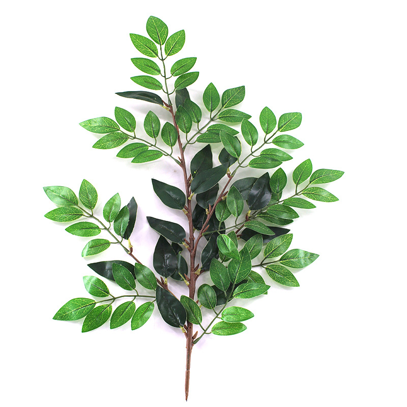 Simulation Fake Leaves Four Fork Eucalyptus Leaf Green Plant Photography DIY Background Leaves Scree