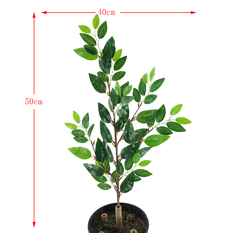 Simulation Sink Myrcia White Wood Myrcia Shrub Green Plant Fake Leaves Project DIY Screen Ornament F