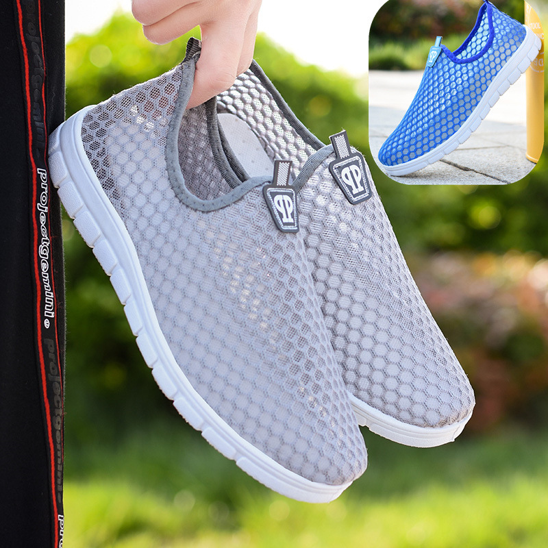 Summer Men's Mesh Single-Layer Shoes Breathable Korean Style...