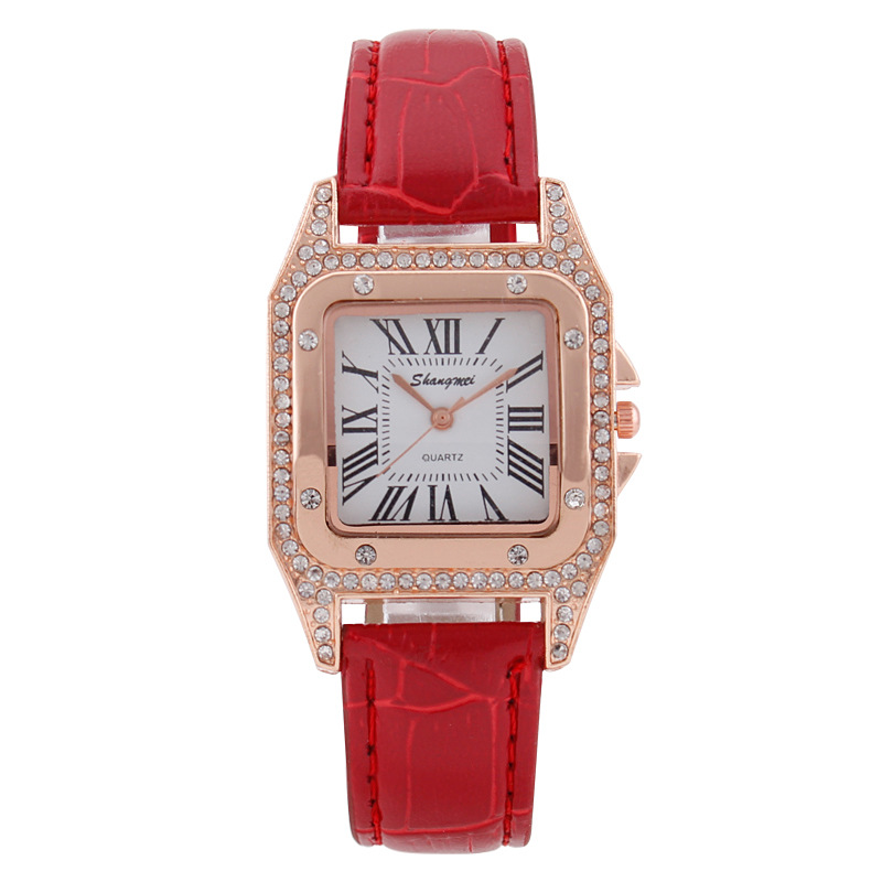 Factory in Stock One Piece Dropshipping Fashion Diamond Roman Square Women's Watch Women's