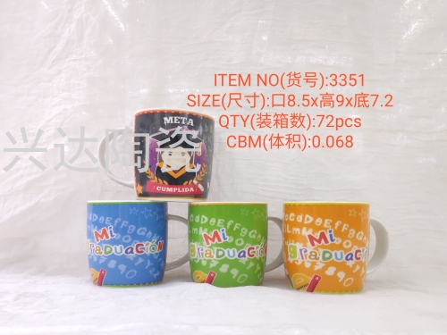 Manufacturer Ceramic Creative Personalized Trend New Fashion Water Cup Ceramic Dream Cup Doctor Doctorial Hat 3351