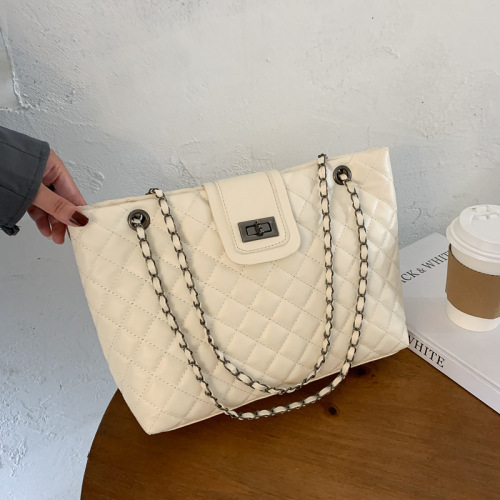 large crossbody bag new trendy korean style versatile large capacity shoulder bag fashionable rhombus tote bag