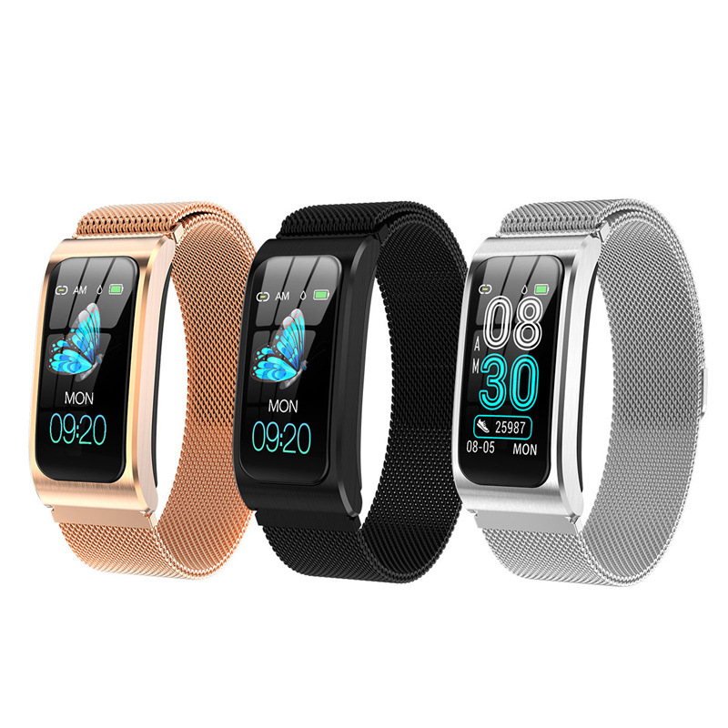 Ak12 New Smart Bracelet 1.14 Color Screen Bracelet High Resolution IP67 Waterproof Hand Lifting Brig