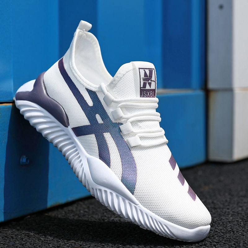 European Station Men's Mesh Casual Shoes New Summer Running Shoes Flying Woven Personalized Sne