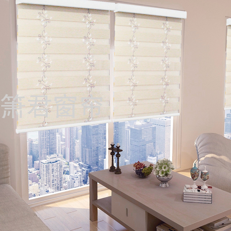 Day and Night Curtain Curtain Accessories Ready-Made Curtain Soft Gauze Shutter Triple Shade Curtain