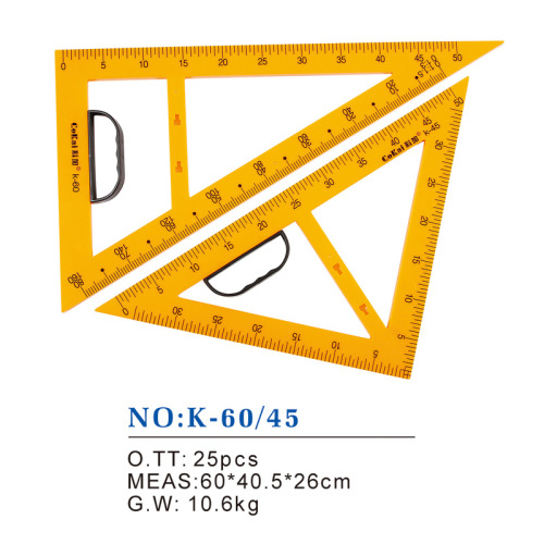 Teachers Handle Triangle Plate Double-Purpose Triangle Scale Multifunctional Ruler Wooden Triangle Teaching Tools Wholesale