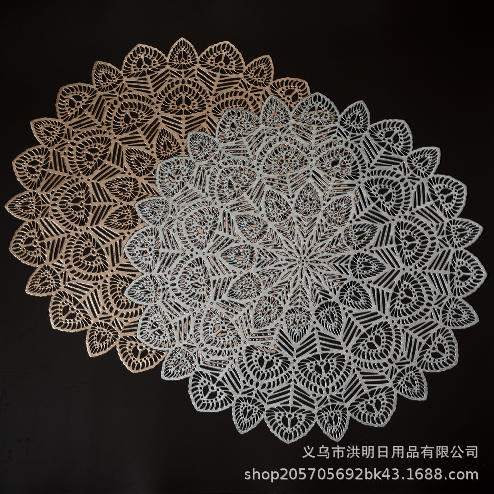 Delonix Regia Jianou Hollow Decorative Pad Hotel Restaurant Anti-Scald Non-Slip High-End Dish Mat Te