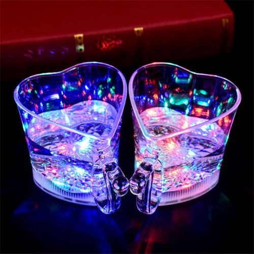 Couple Love Cup Luminous Cup Hot Induction Luminous Cup LED Light Beer Steins Party Drink Cup Gift