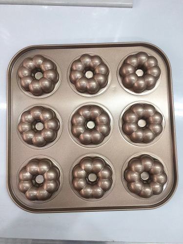 9-Hole Pumpkin Donut Baking Tray