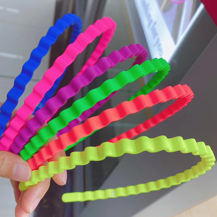Fluorescent Color Hairpin Korean Frosted Children's Headband...