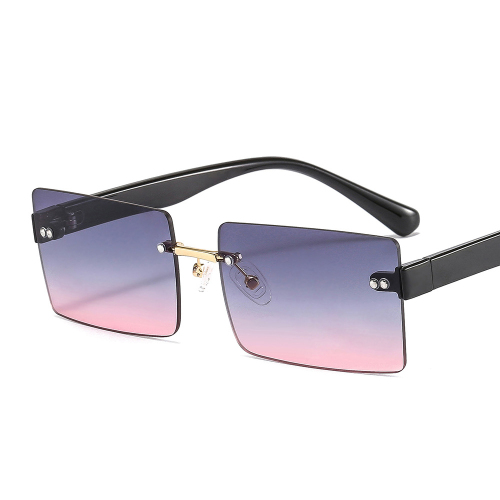 square frameless color pc mirror legs sunglasses ins internet celebrity street shot gorgeous modern women‘s sunglasses