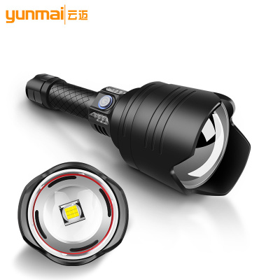 Cross-Border New Arrival 7-Core P10 Zoom USB Charging Power and Brightness Display Large Lens Wide Angle Power Torch