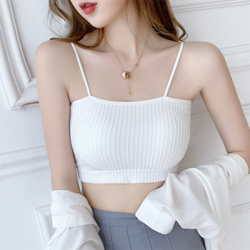 one-word tube top bra underwear women‘s base anti-exposure push up beauty back wrapped chest student camisole