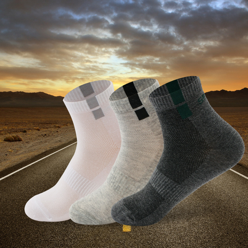 Processing Customization Men's Socks Spring/Summer Sweat-Absorbent Socks Men's Sports Ligh