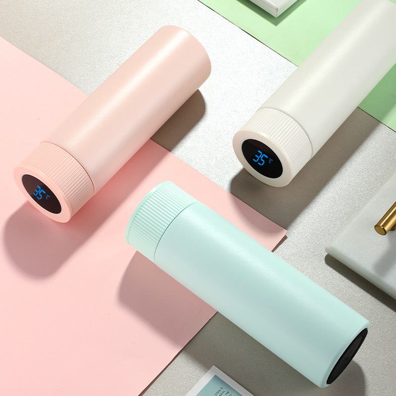 New Smart Spray Plastic Vacuum Cup Men's and Women's 316 Stainless Steel Car Temperature D