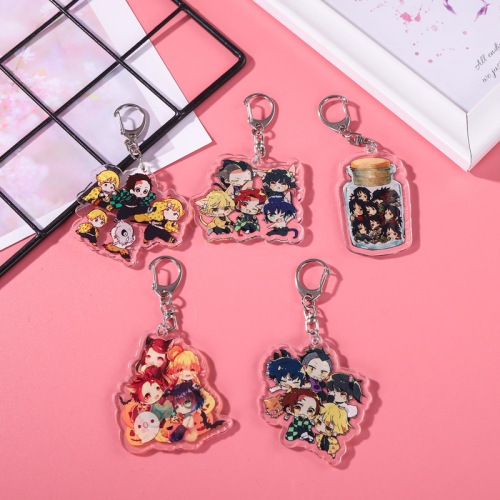 customized colorful acrylic keychain cartoon key chain pendant advertising activity creative gift keychain