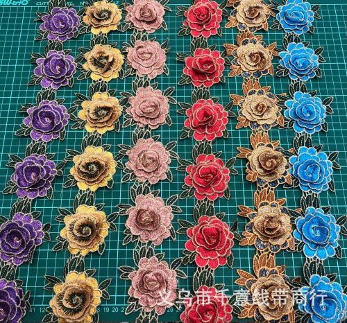 spot color complete embroidery water soluble can be cut and used for clothing home textile ornaments accessories