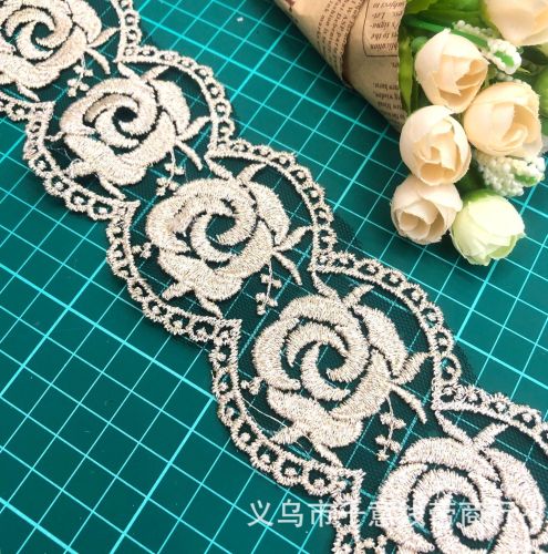 In Stock Direct Selling Wholesale Mesh Gold Lace Furnishings Clothing Hair Accessories Accessories Handmade DIY