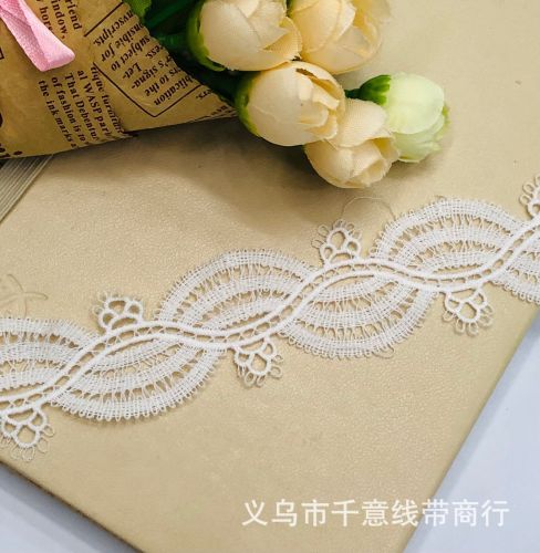 Water-Soluble Embroidery Lace Milk Silk Hollow Lace Hairline Rule Bilateral Wave Clothing Accessories