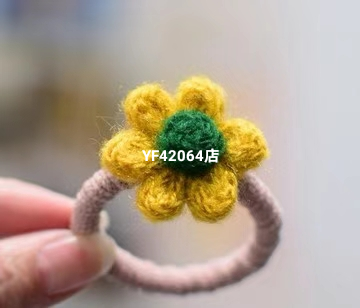 Handmade Crocheted Wool Flowers
