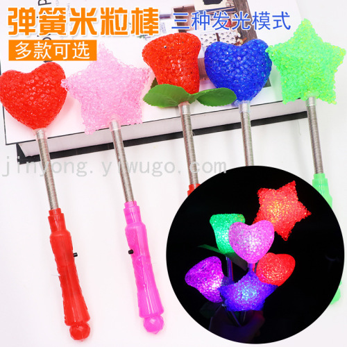 factory direct rose love rice grain spring lamp particle lamp luminous flash rod wholesale flash toys