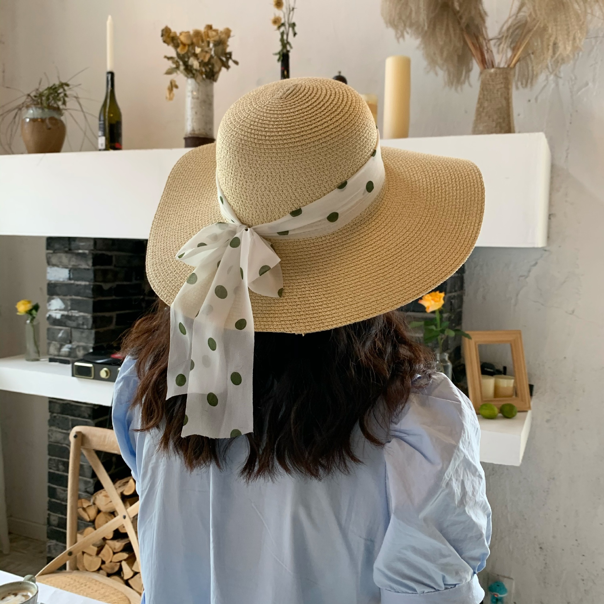 Sun Protection Sun-Shade Beach Hat Children's All-Match Wide Brim Hat Seaside Vacation Straw Ha