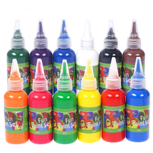 manufacturer 12 color 60ml watercolor paint kindergarten children diy graffiti painting washing paint finger painting